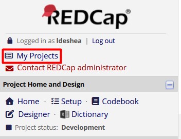 Go to My Projects