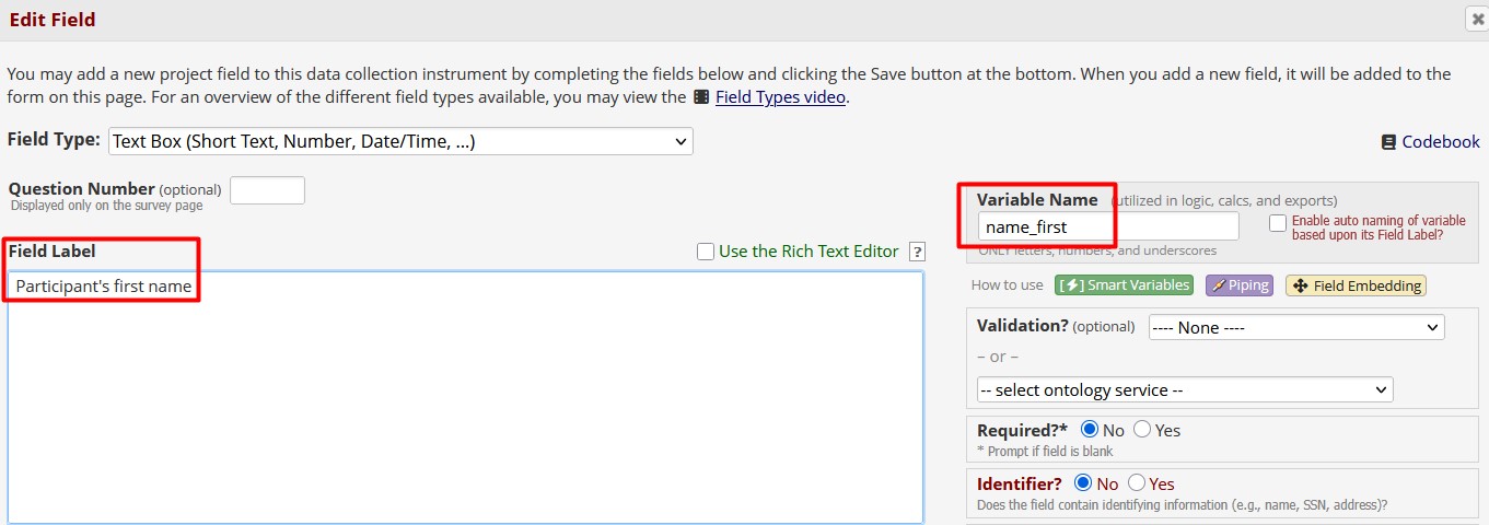 Change variable name