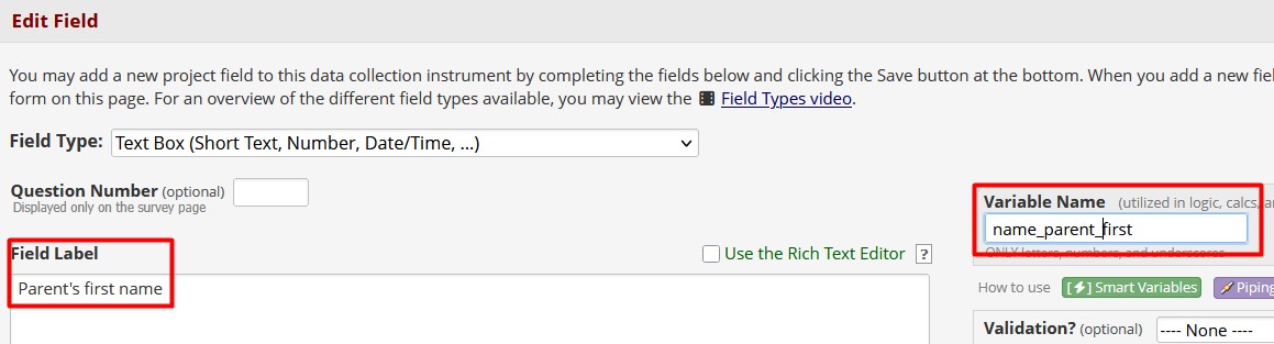 Parent’s first name