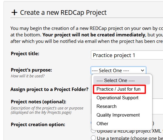 Request practice project